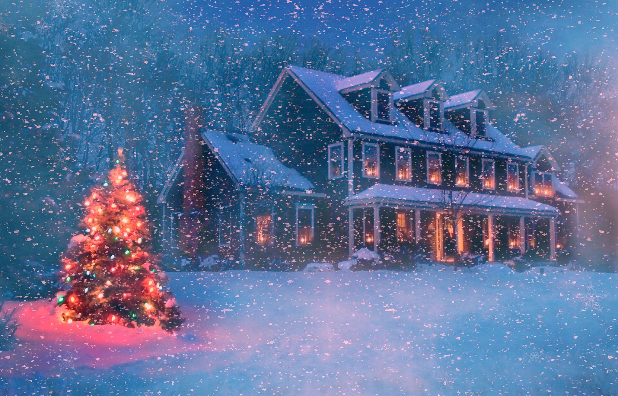 Christmas Houses Desktop Wallpapers