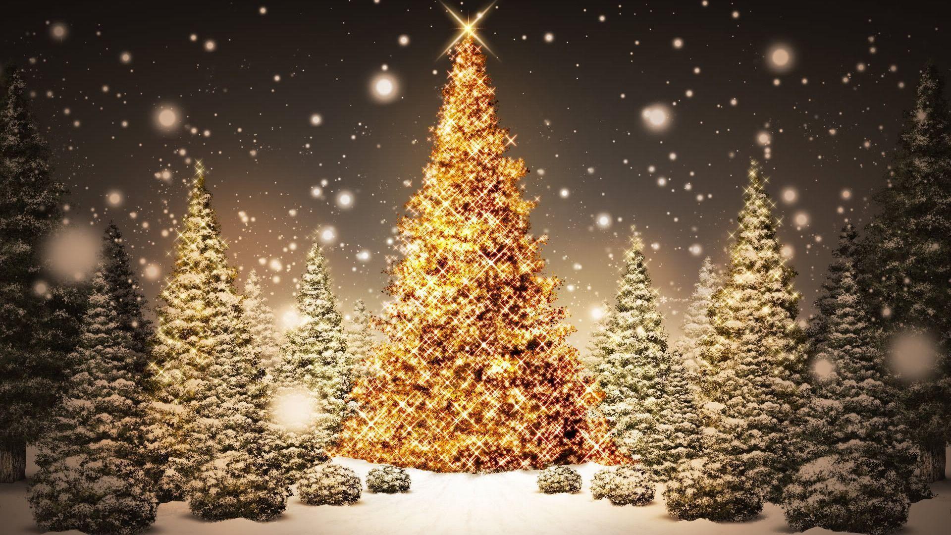 Christmas Lights Snow Wallpapers