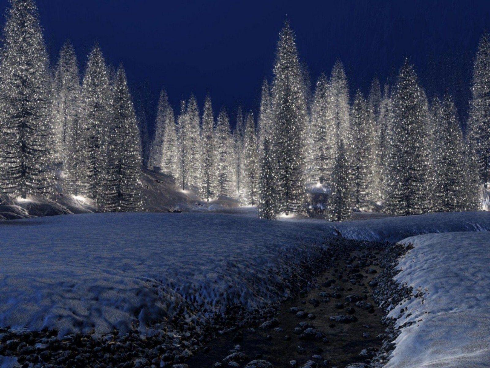 Christmas Snow Scene Wallpapers