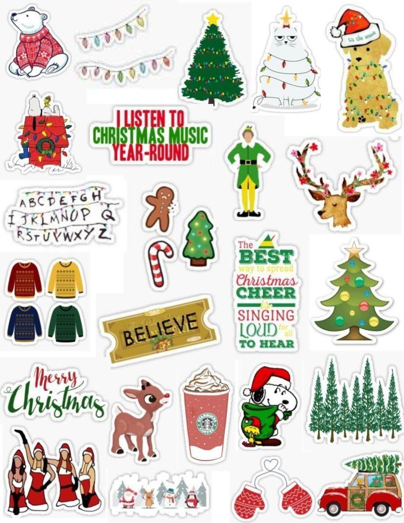 Christmas Stickers Wallpapers