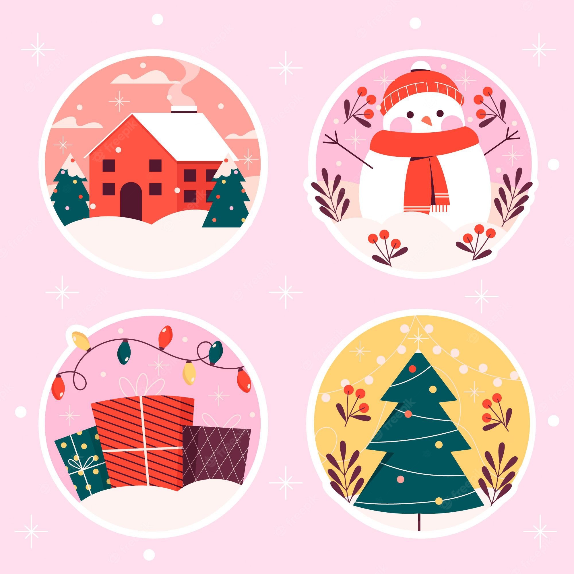 Christmas Stickers Wallpapers