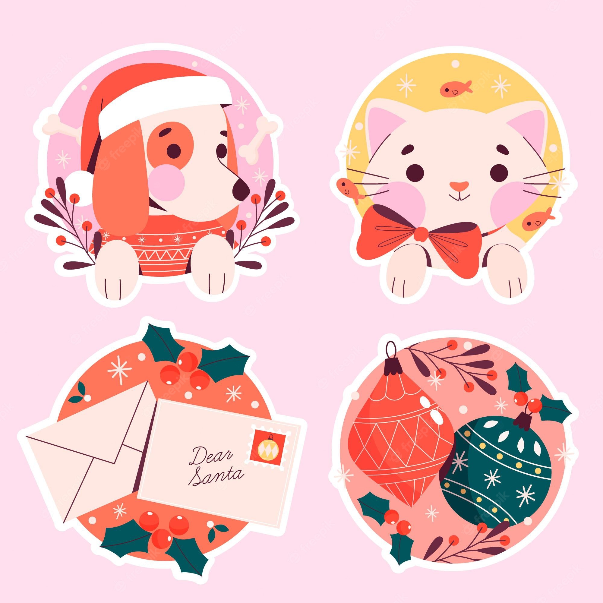 Christmas Stickers Wallpapers