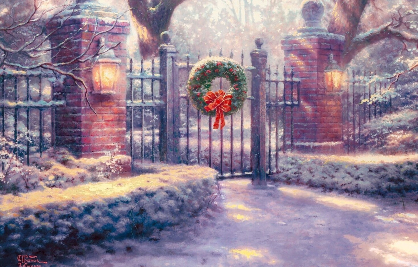 Christmas Thomas Kinkade Winter Wallpapers