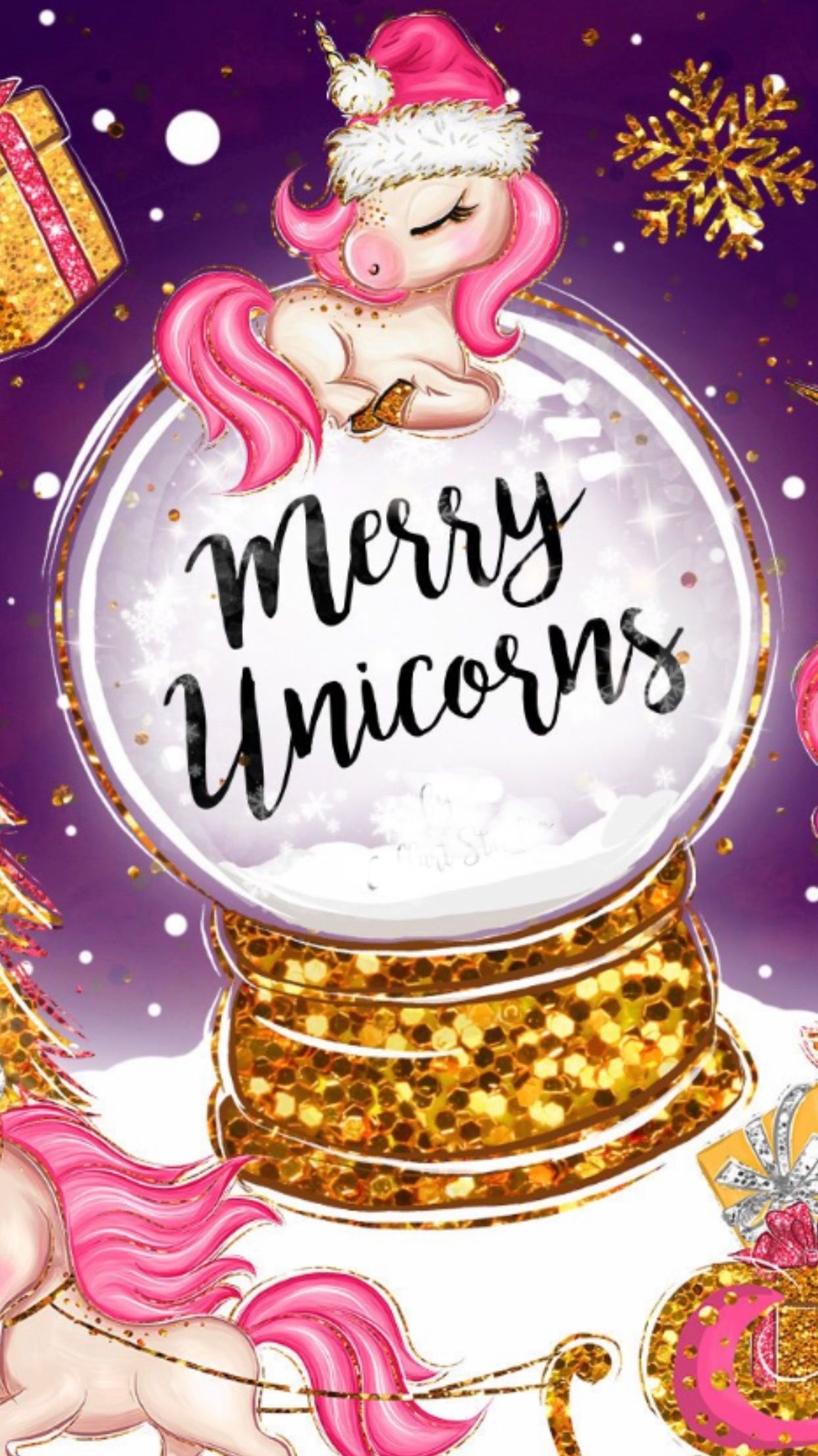 Christmas Unicorn Wallpapers