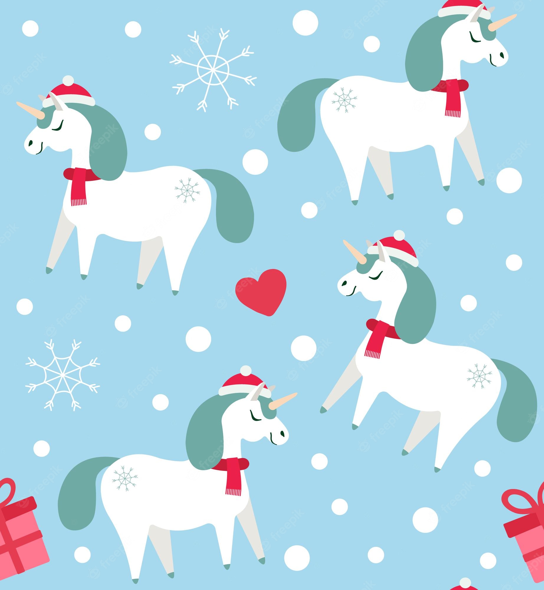 Christmas Unicorn Wallpapers