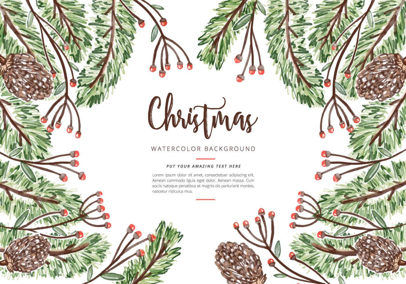 Christmas Watercolor Wallpapers