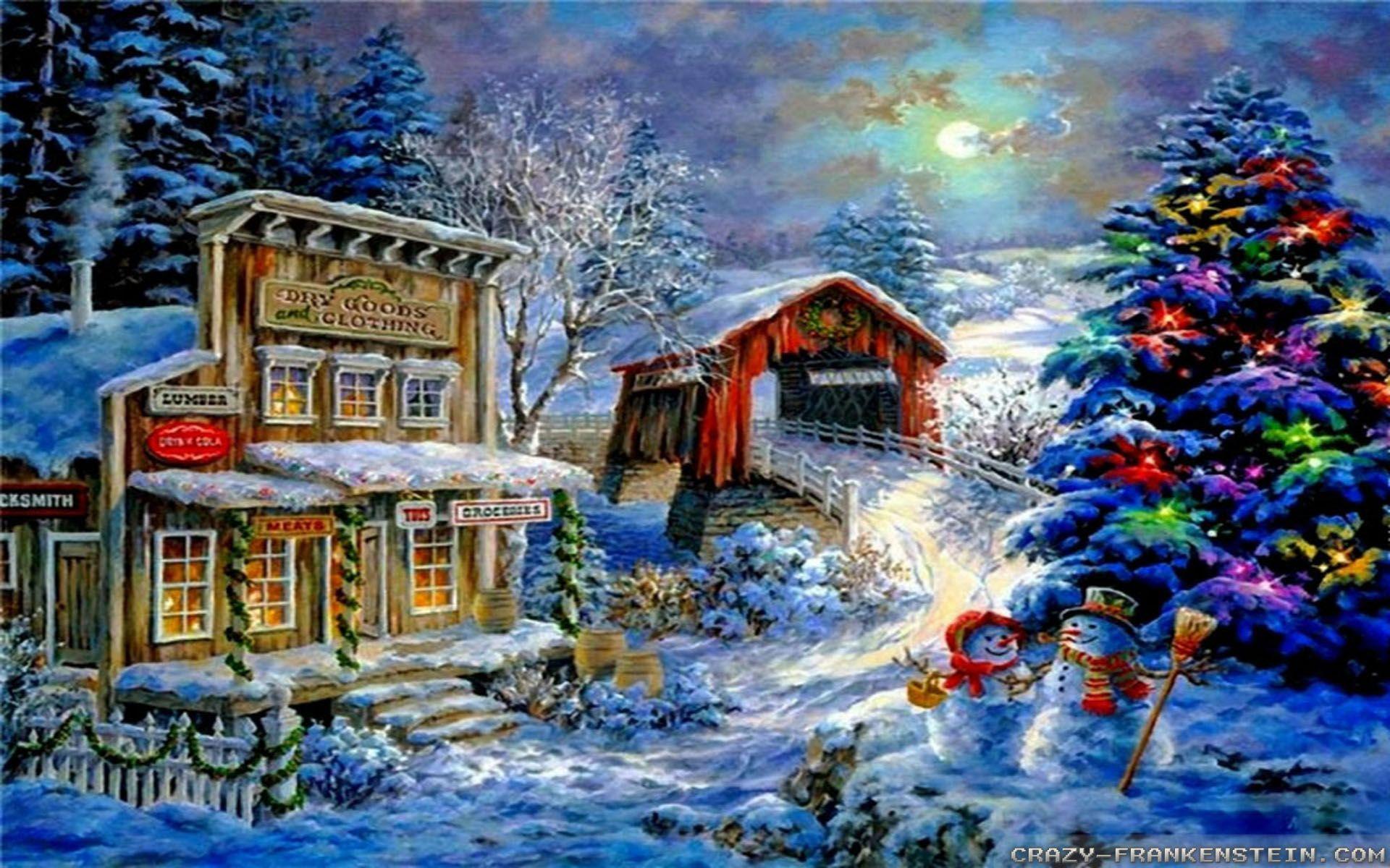 Christmas Winter Scenes Wallpapers