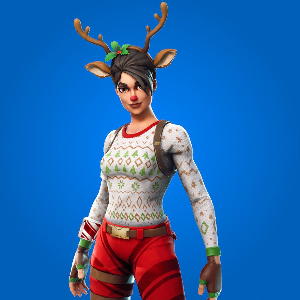 Christmas With Red Nose Raider Fortnite Wallpapers