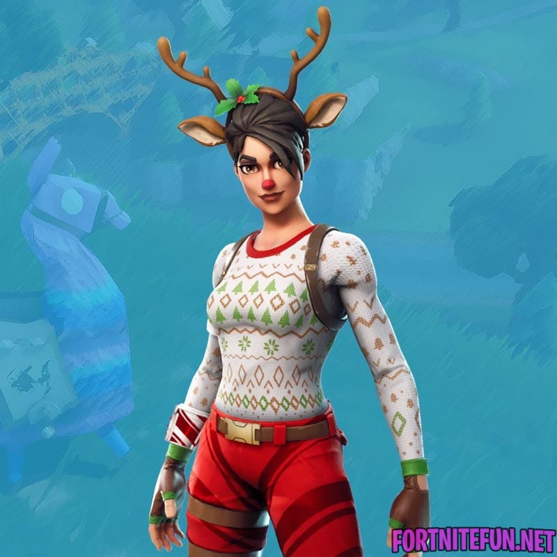 Christmas With Red Nose Raider Fortnite Wallpapers