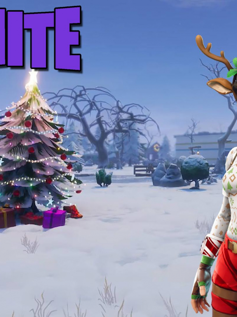 Christmas With Red Nose Raider Fortnite Wallpapers