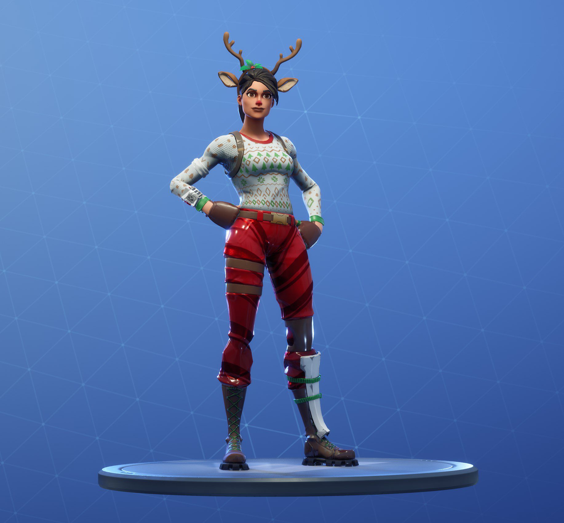 Christmas With Red Nose Raider Fortnite Wallpapers