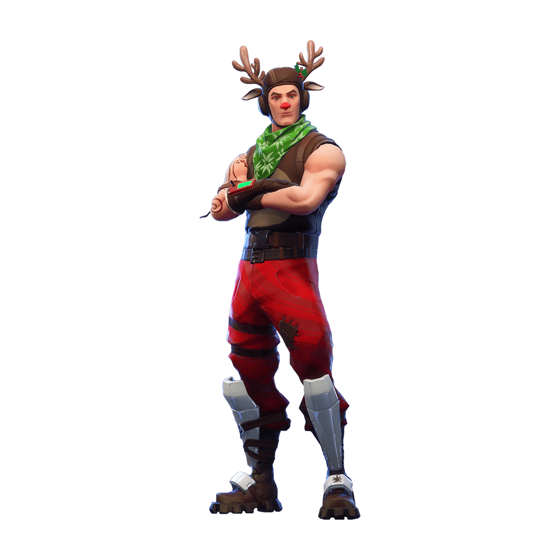 Christmas With Red Nose Raider Fortnite Wallpapers