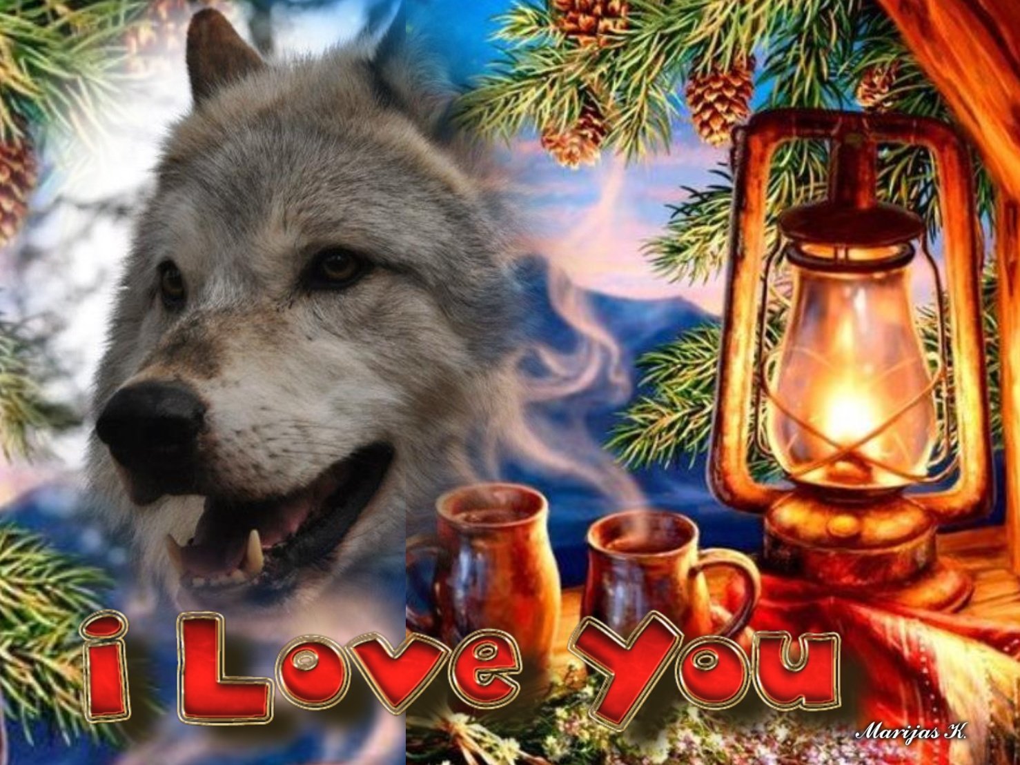 Christmas Wolf Wallpapers