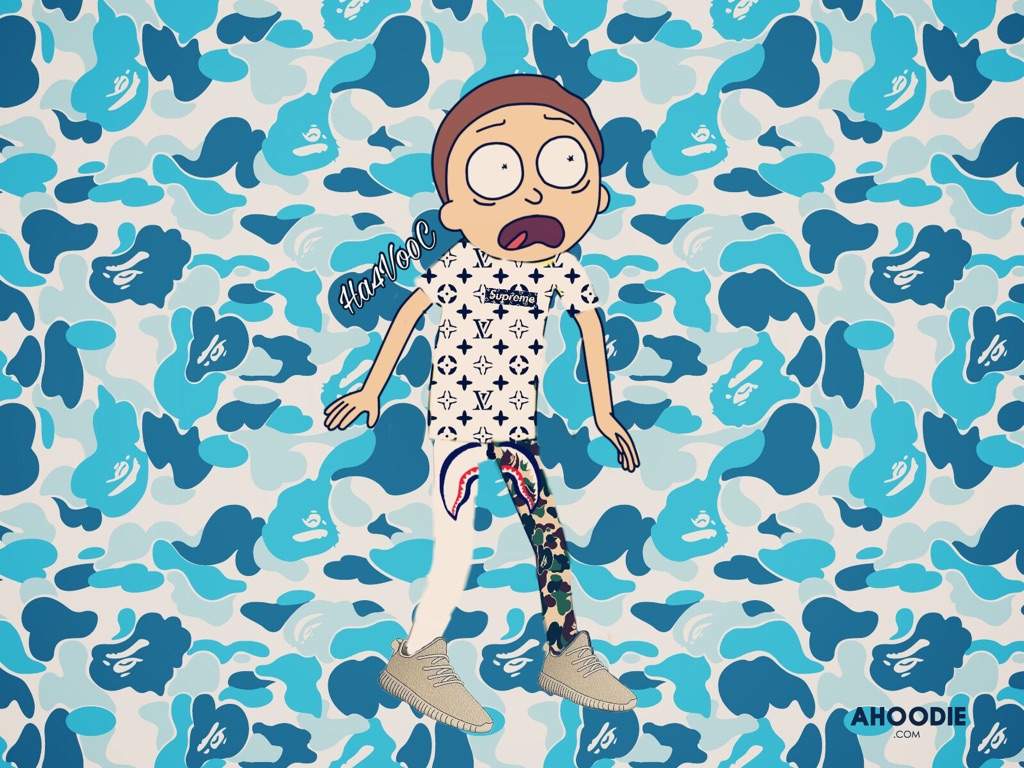 Yeezy Bape Cartoon Wallpapers