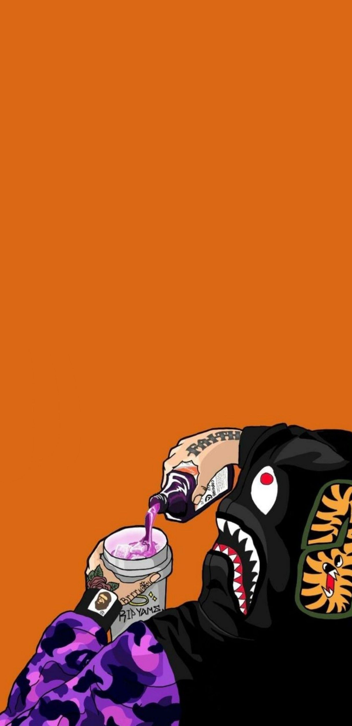 Yeezy Bape Cartoon Wallpapers