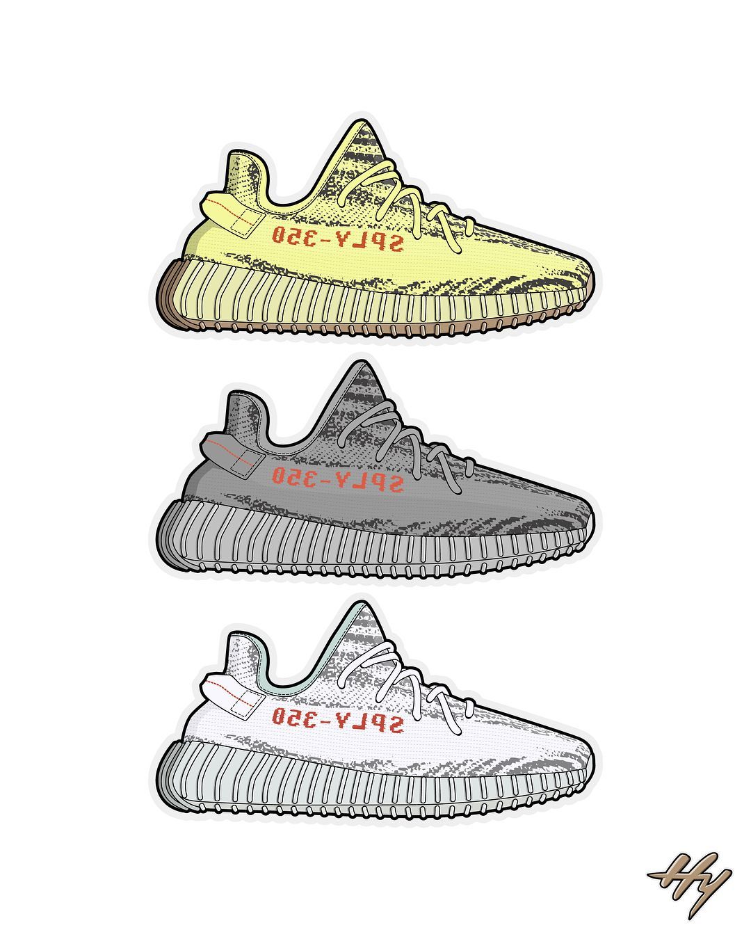 Yeezy Boost 350 Cartoon Wallpapers