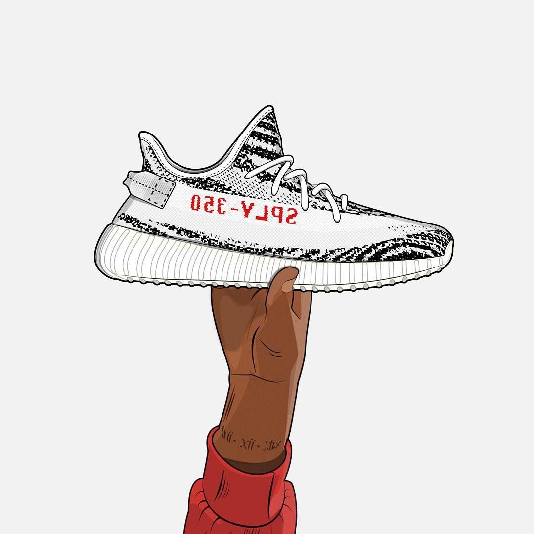 Yeezy Shoes Cartoon Wallpapers