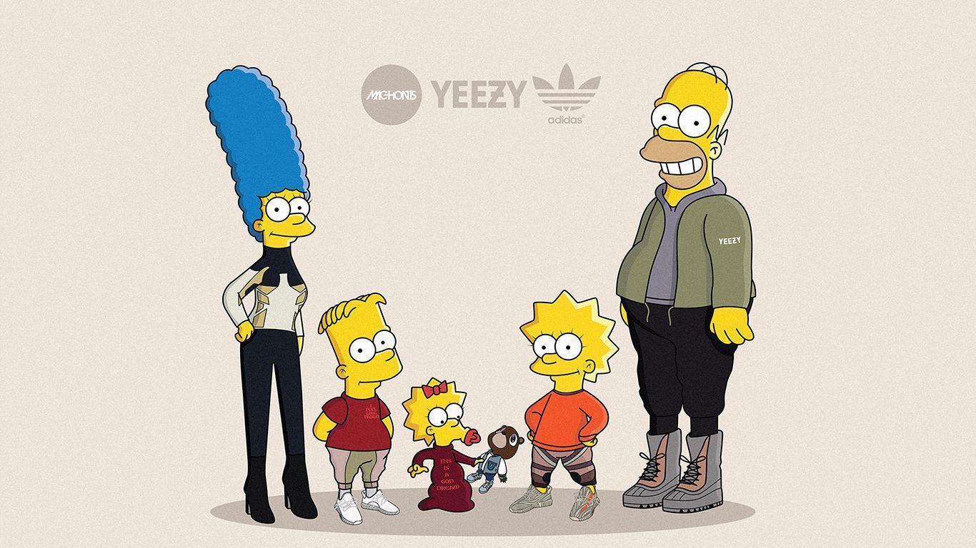 Yeezy Shoes Cartoon Wallpapers