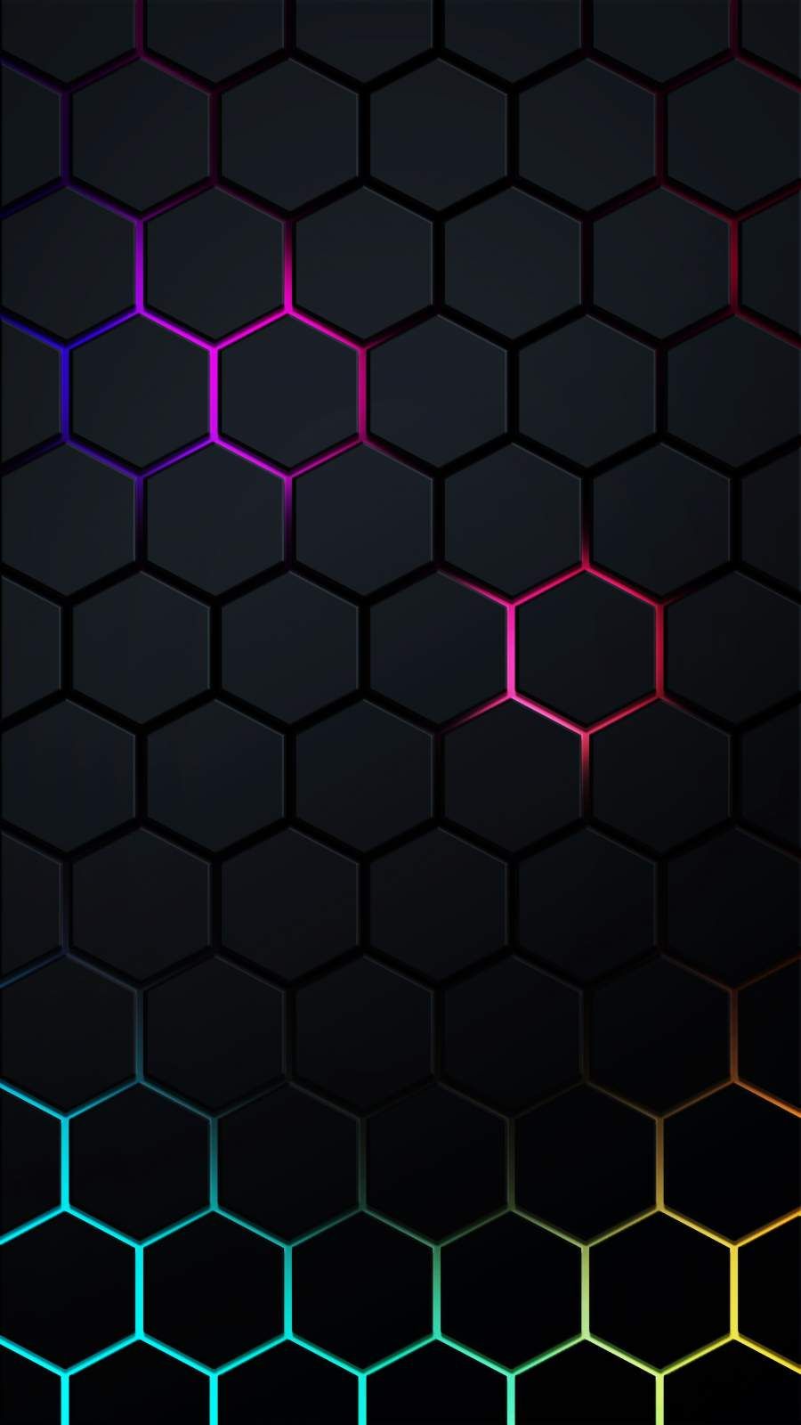 Hexagona Apple Rainbow Ios 11 Wallpapers