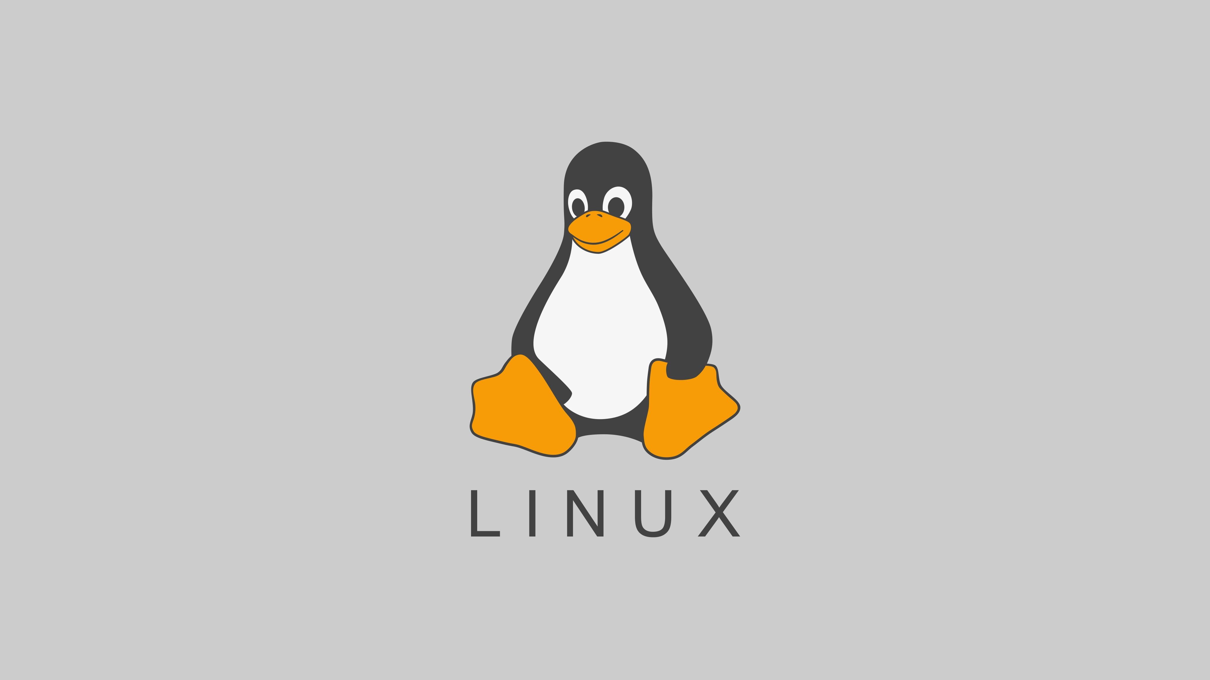 Linux Minimal Gray Logo Wallpapers