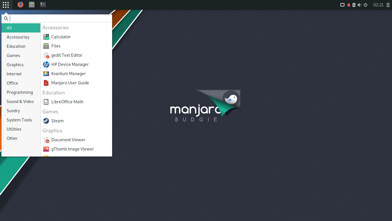 Manjaro Budgie Linux Minimalist Wallpapers