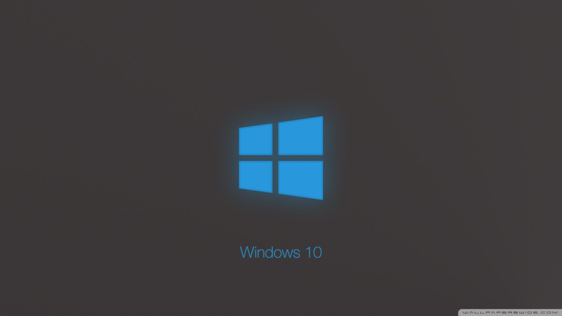 Windows 10 Logo Blue Glow Wallpapers