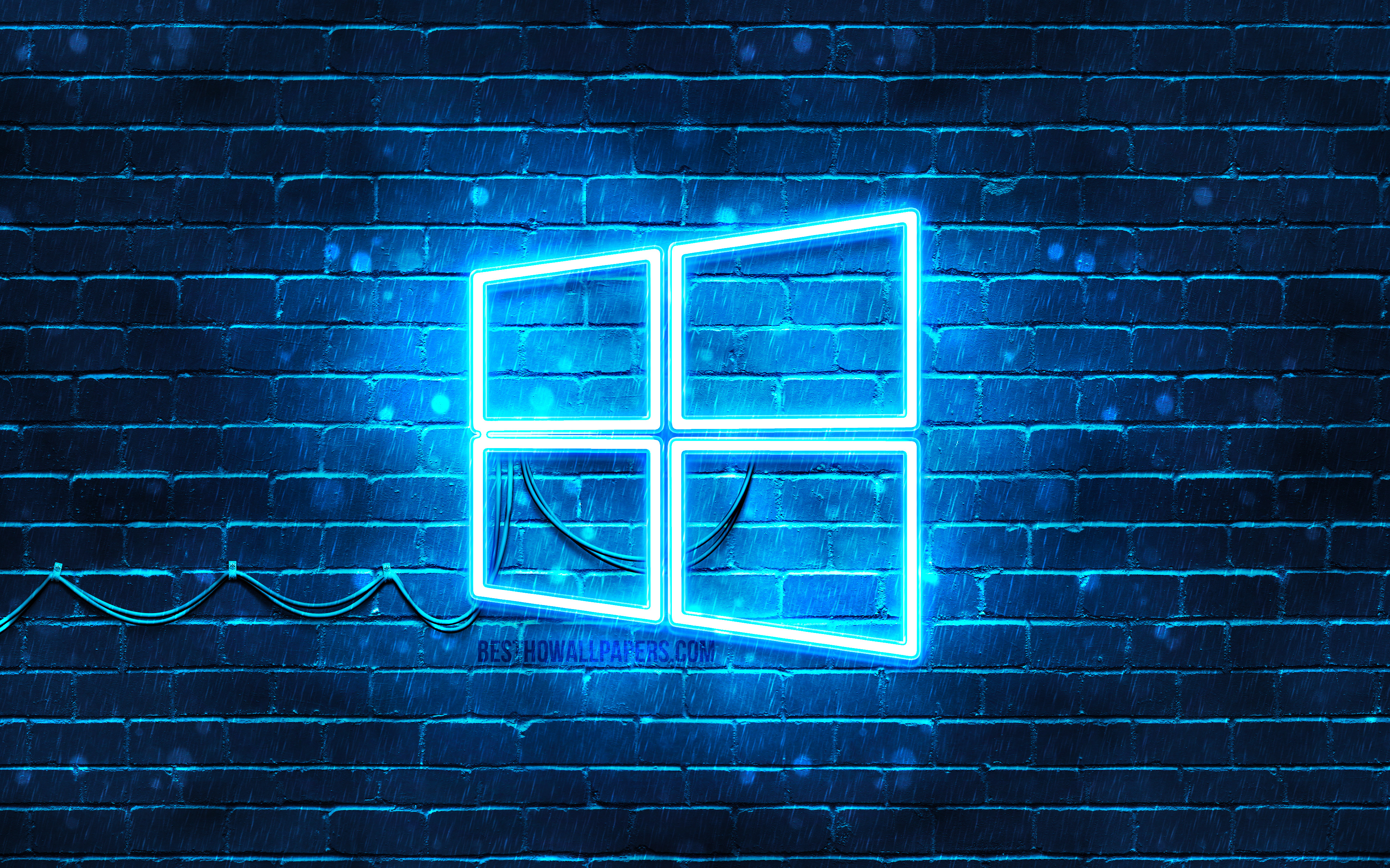 Windows 10 Logo Blue Glow Wallpapers