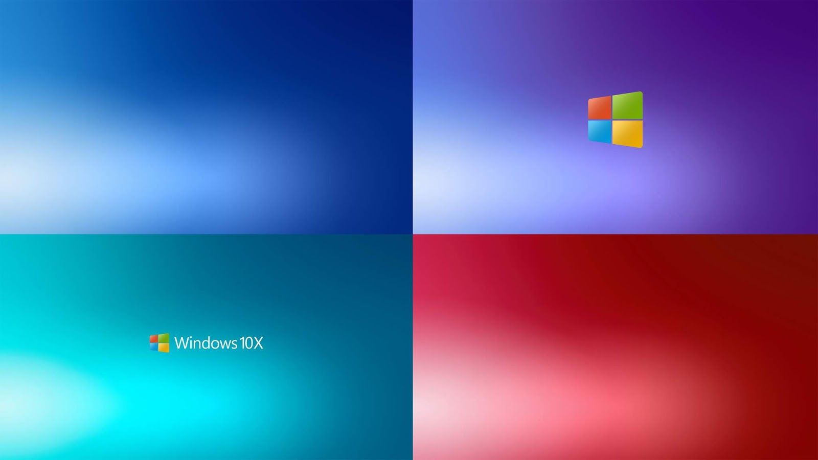 Windows 10X Blue Logo Wallpapers