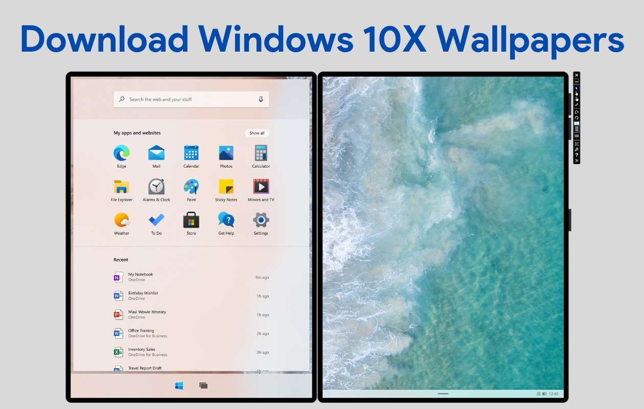 Windows 10X Blue Logo Wallpapers