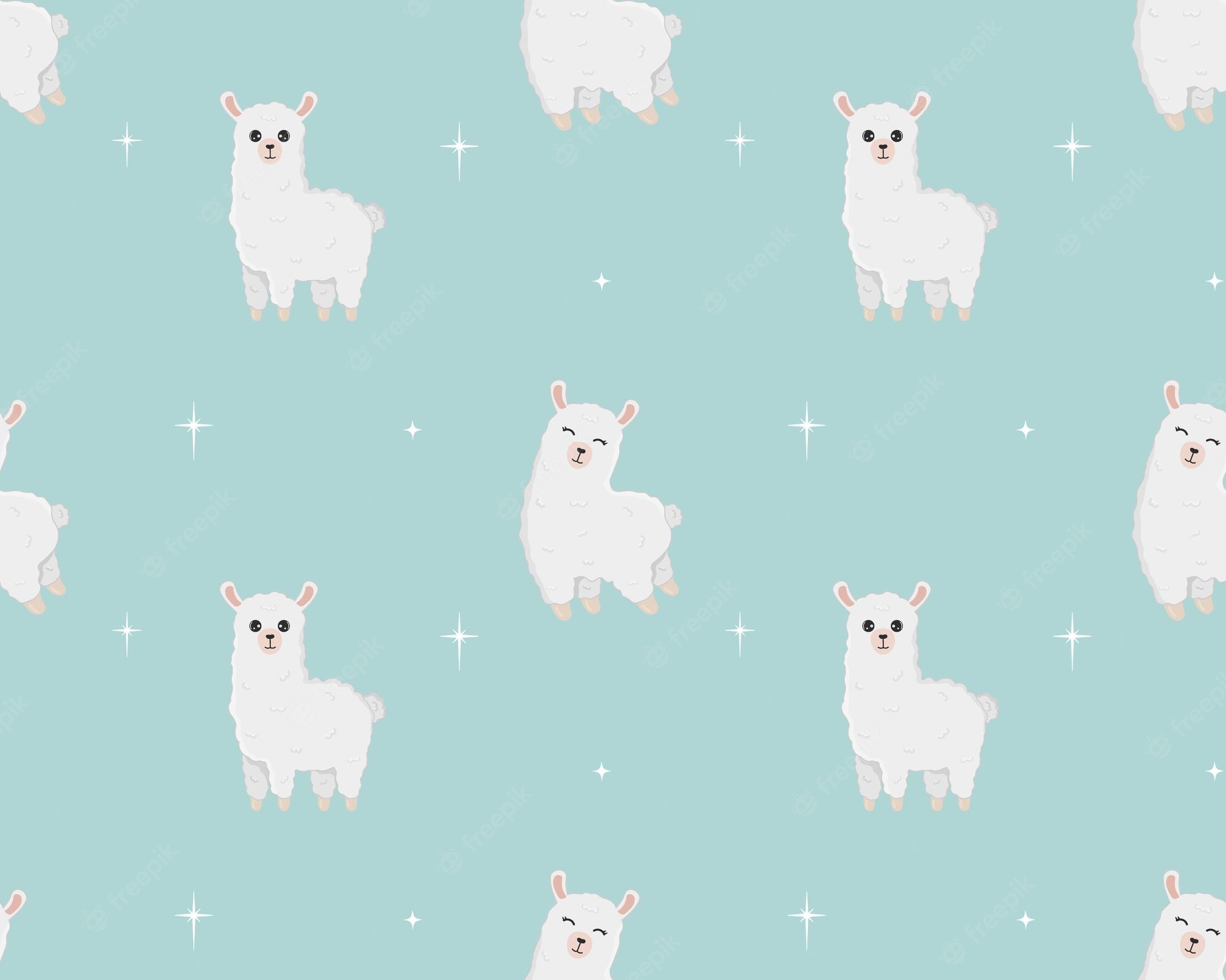 Cartoon Alpaca Wallpapers