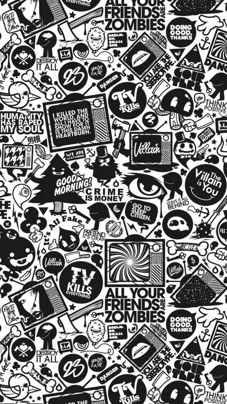 Cartoon Black And White Wallpapers