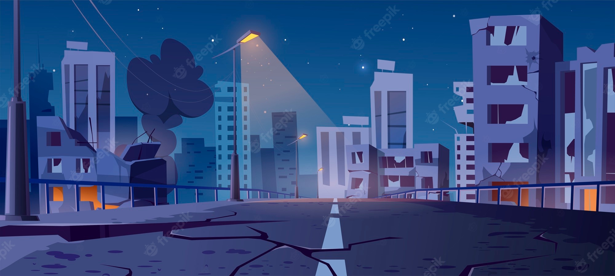 Cartoon City Night Wallpapers