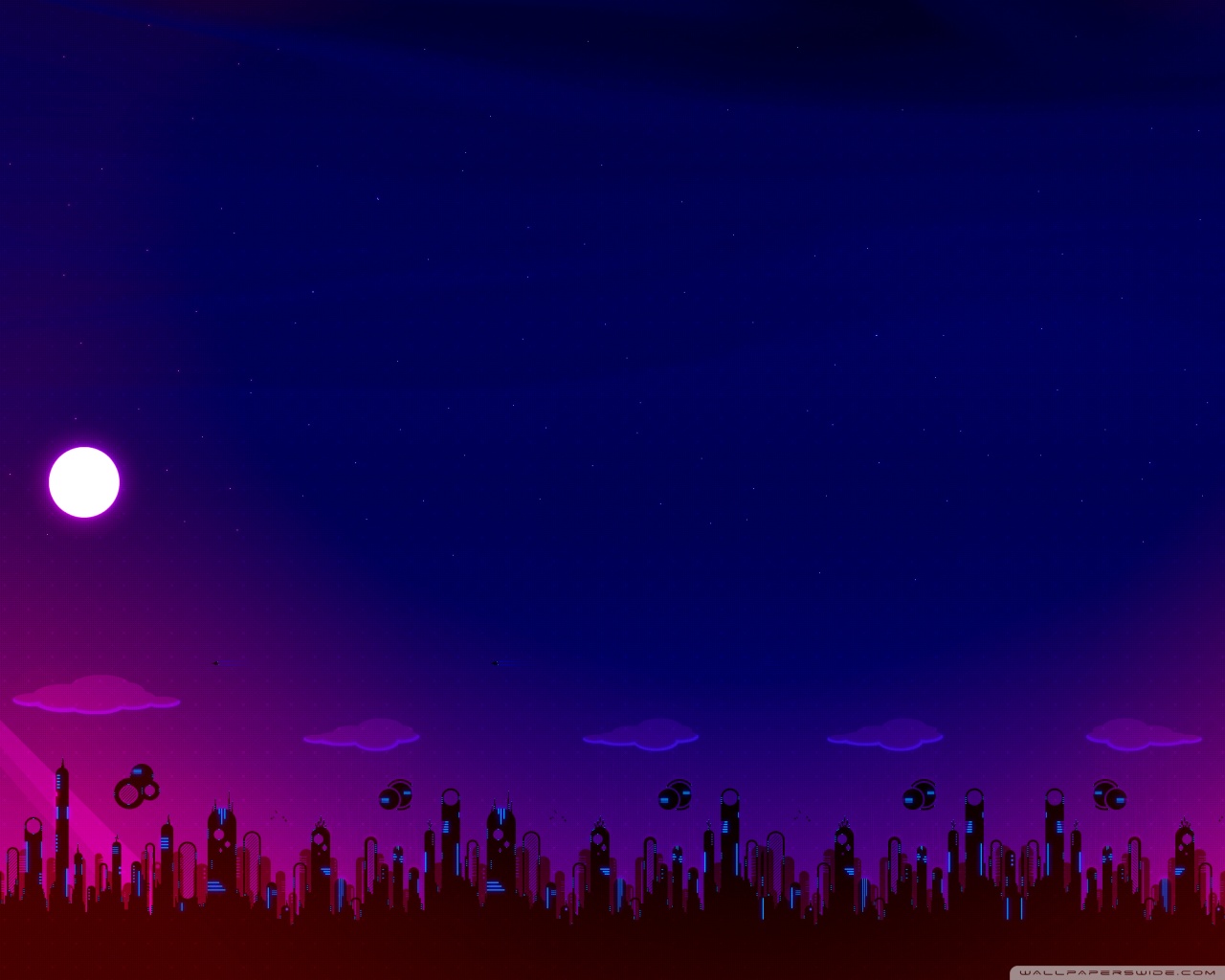 Cartoon City Night Wallpapers