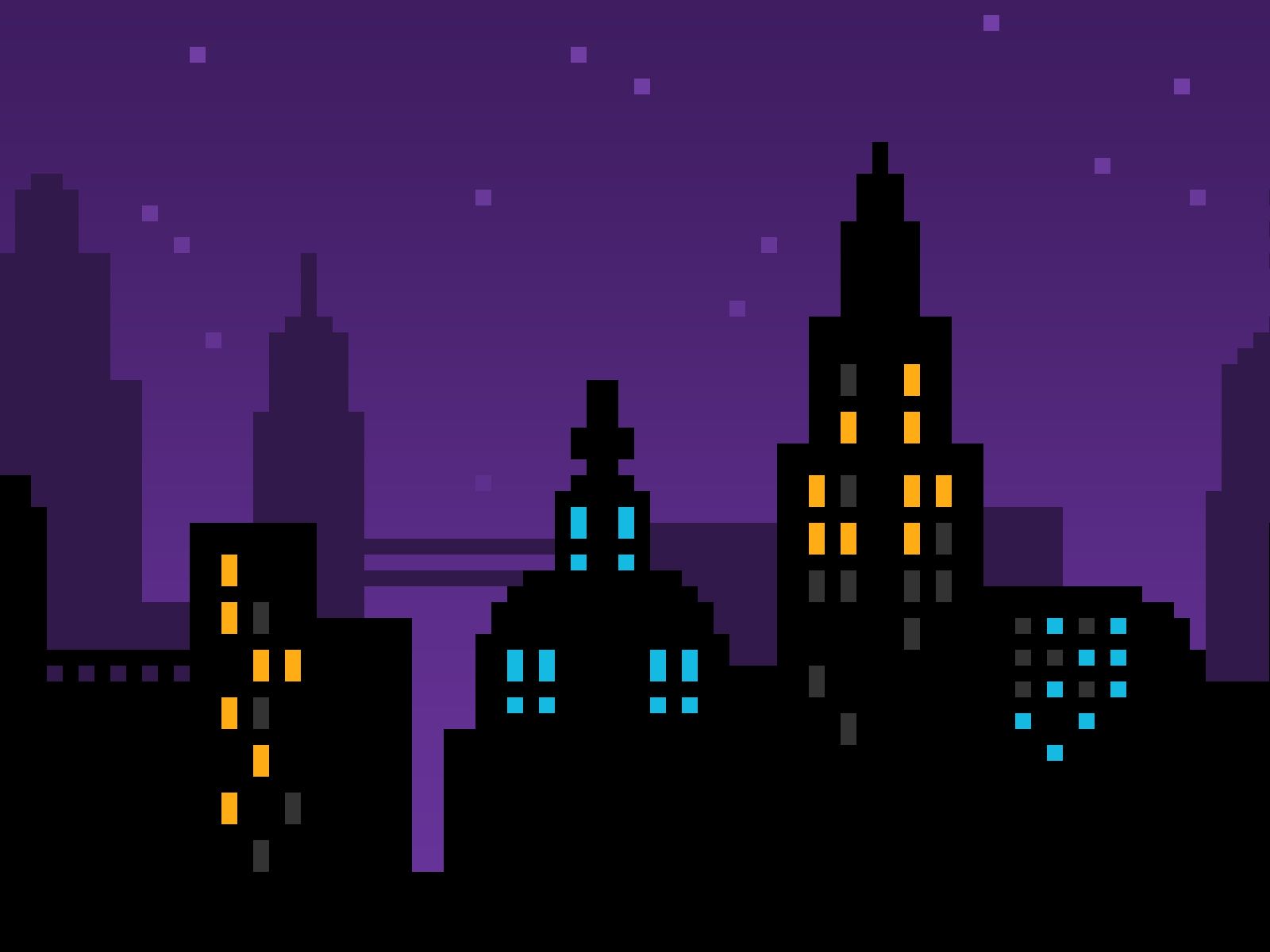 Cartoon City Night Wallpapers