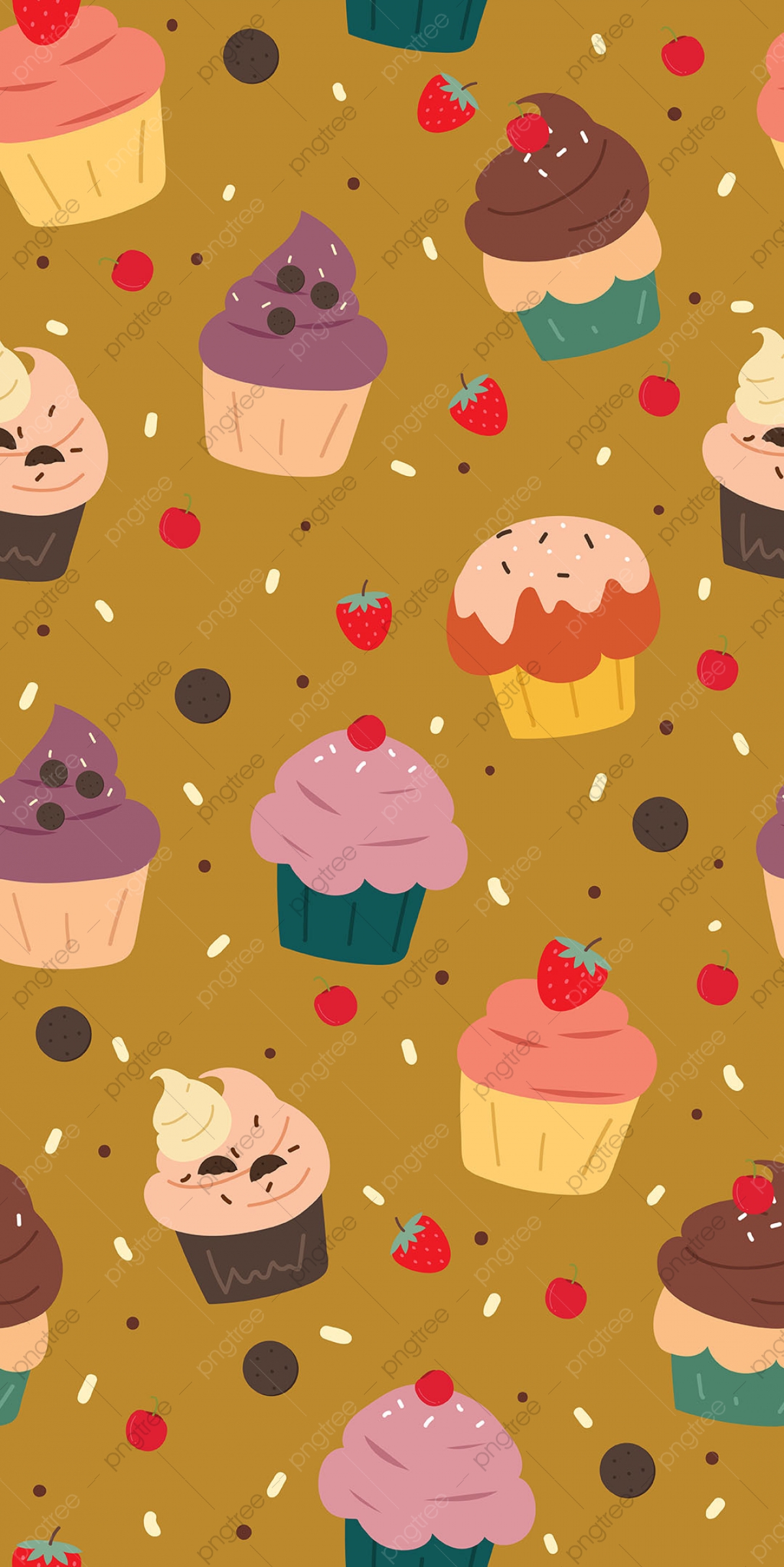 Cartoon Cupcake Wallpapers