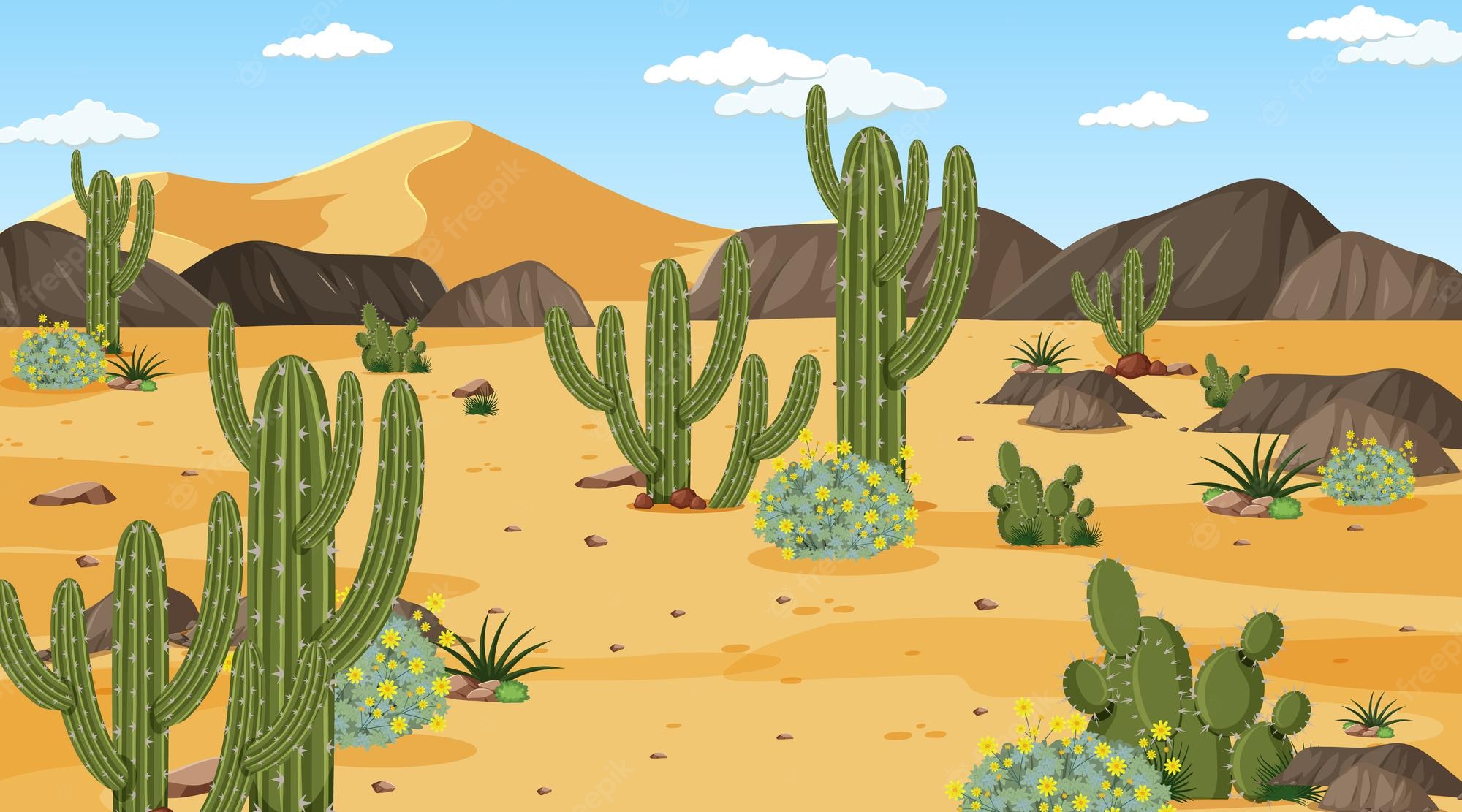 Cartoon Desert Wallpapers