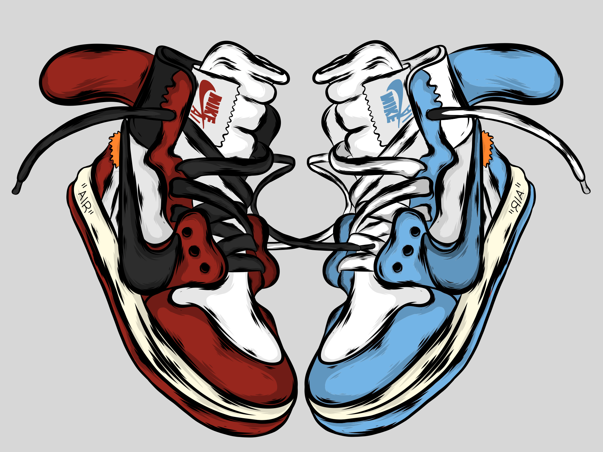 Cartoon Jordan Shoes Wallpapers