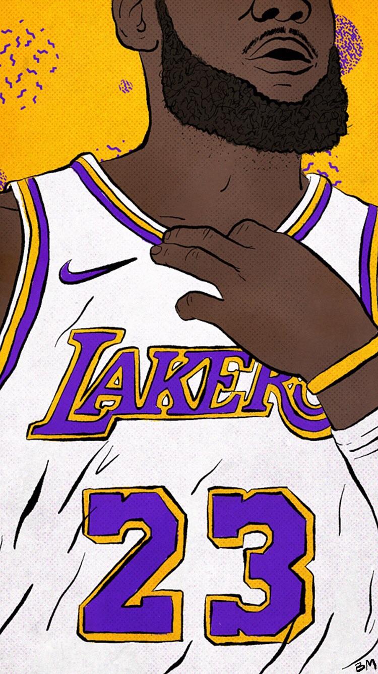 Cartoon Lebron Lakers Wallpapers