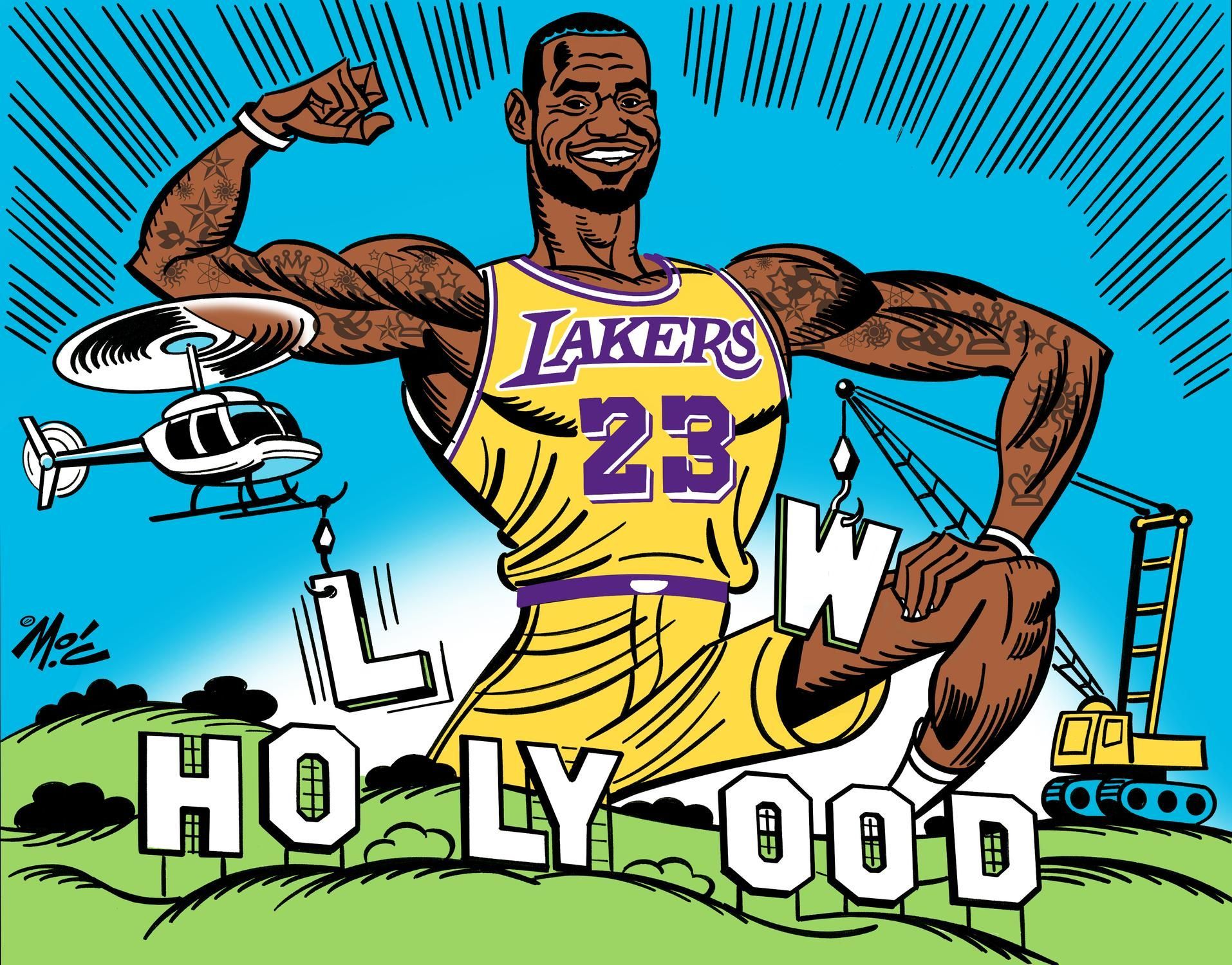 Cartoon Lebron Lakers Wallpapers