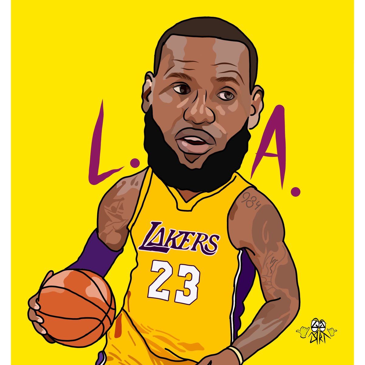 Cartoon Lebron Lakers Wallpapers