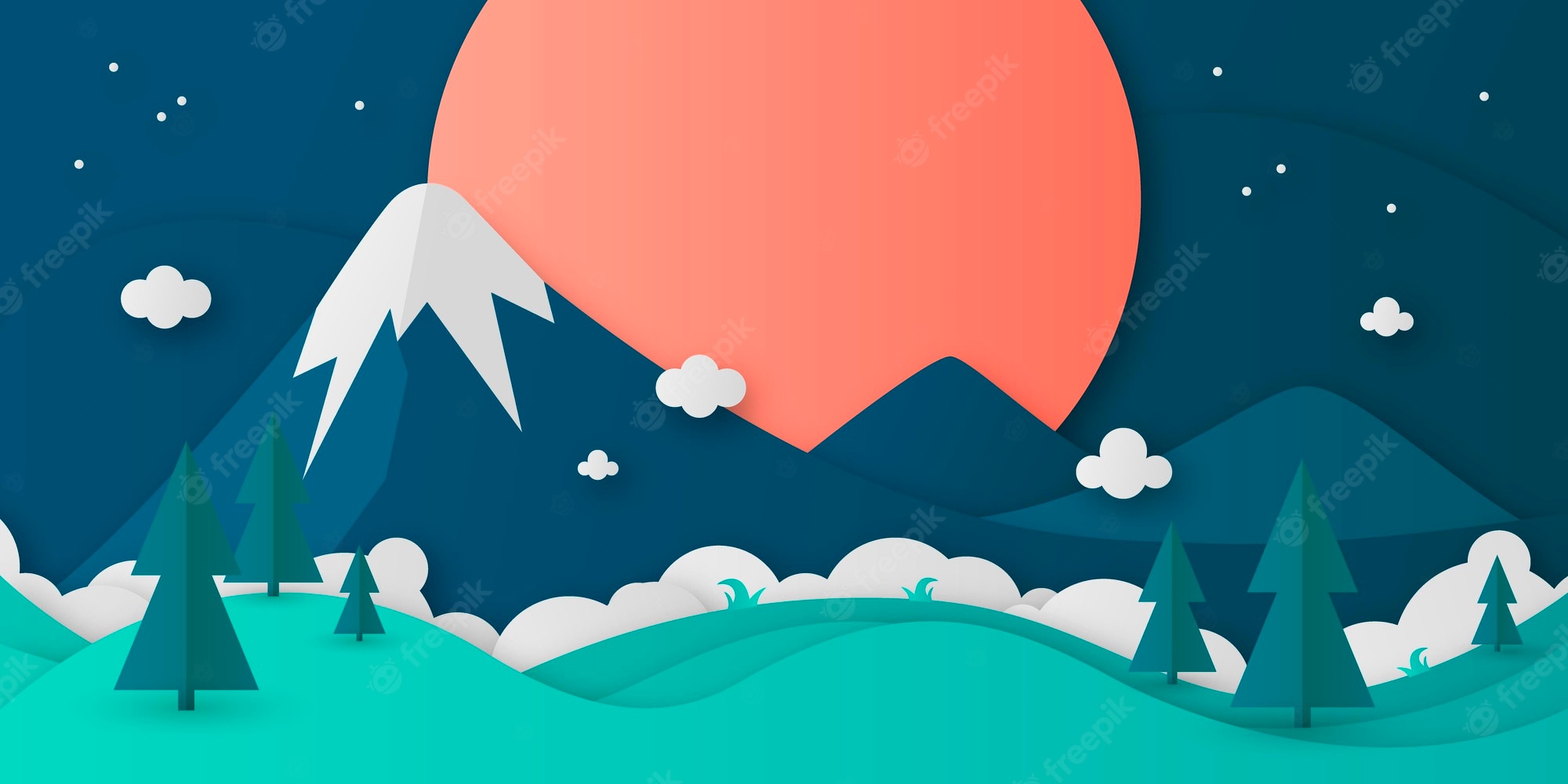 Cartoon Mountain Wallpapers