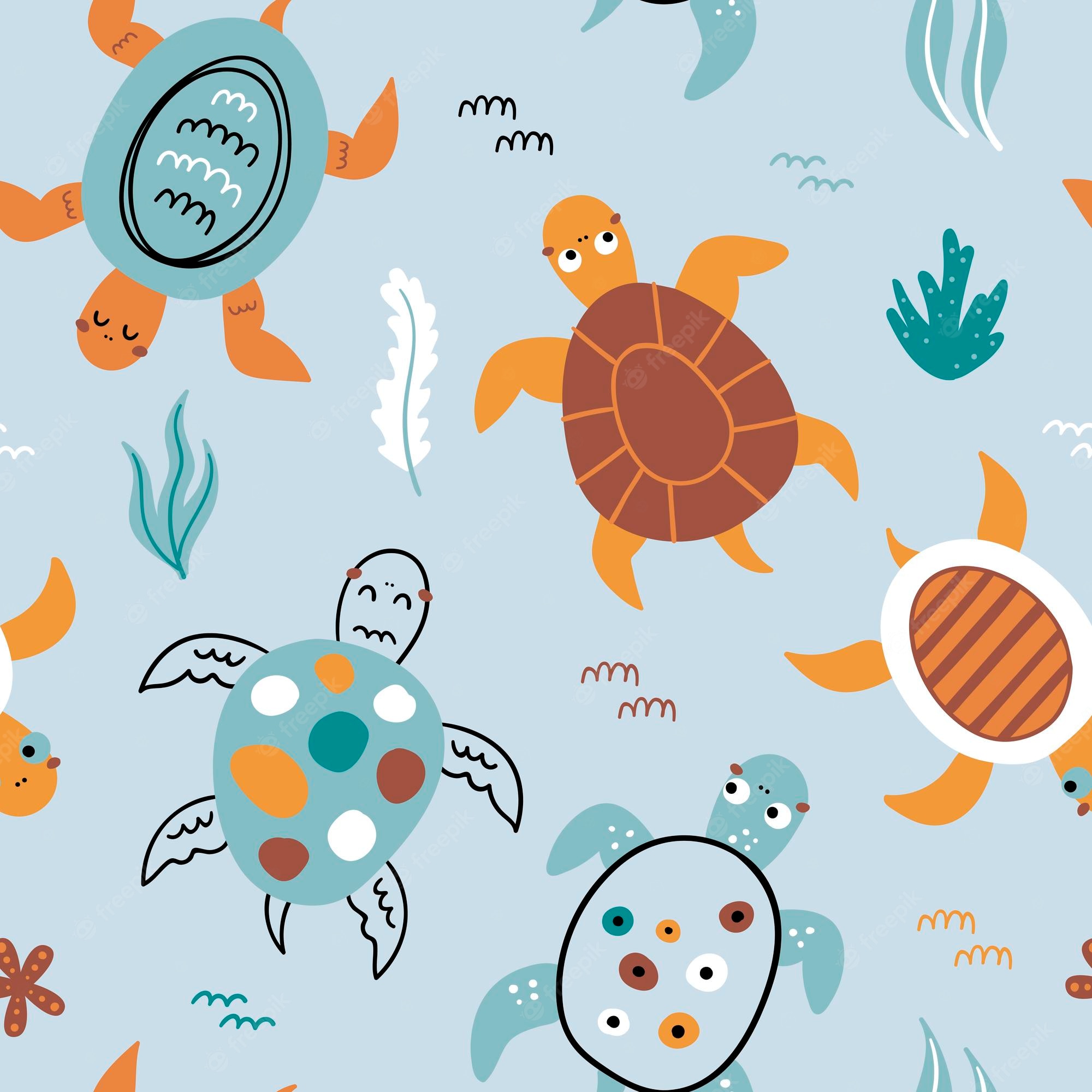 Cartoon Sea Turtle Wallpapers
