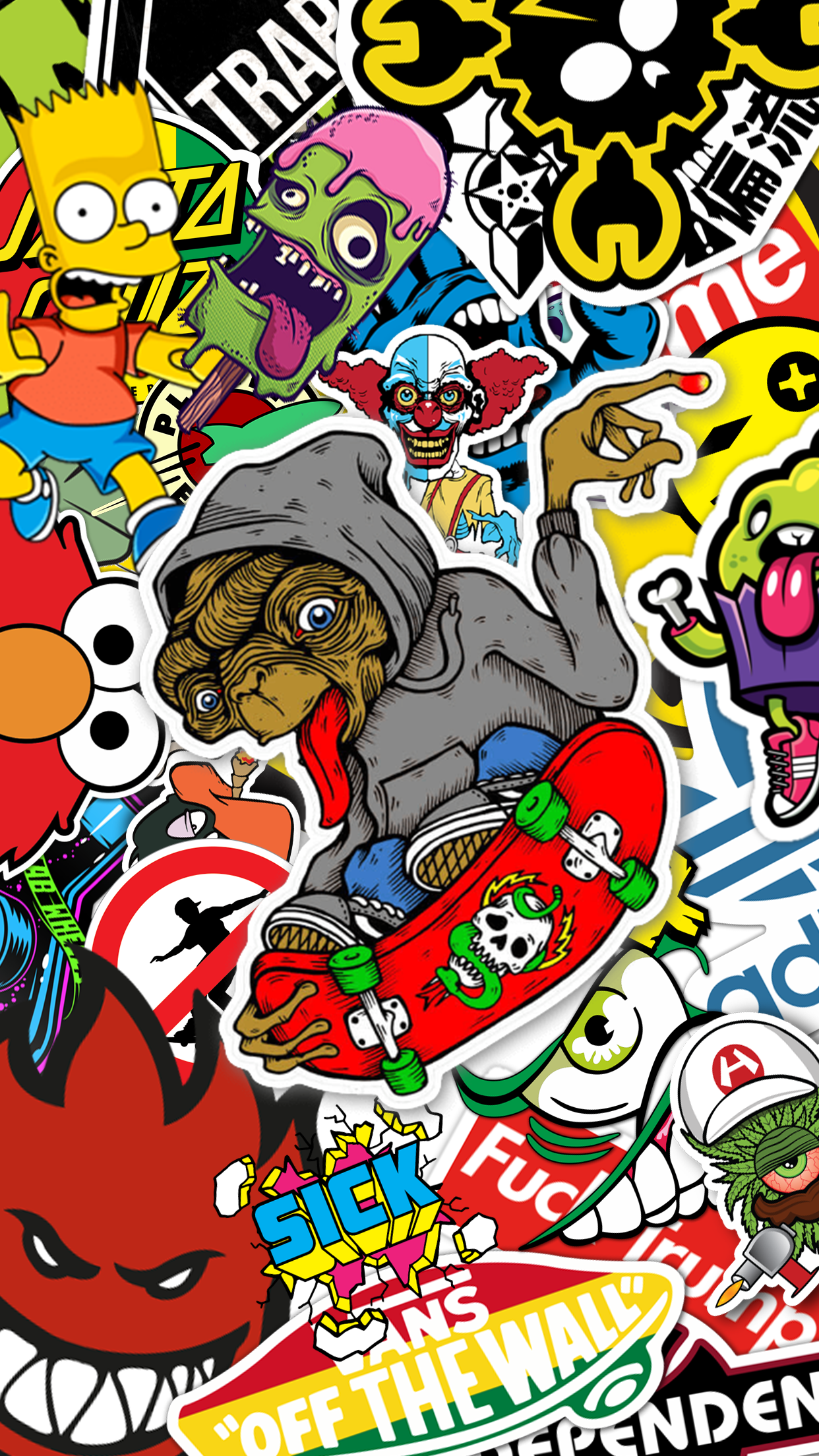 Cartoon Stickers Wallpapers