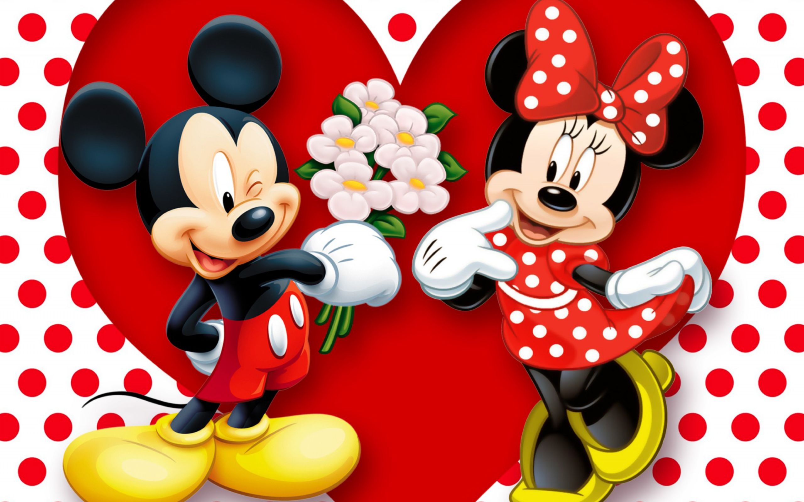 Mickey Mouse And Minnie In Love Wallpapers