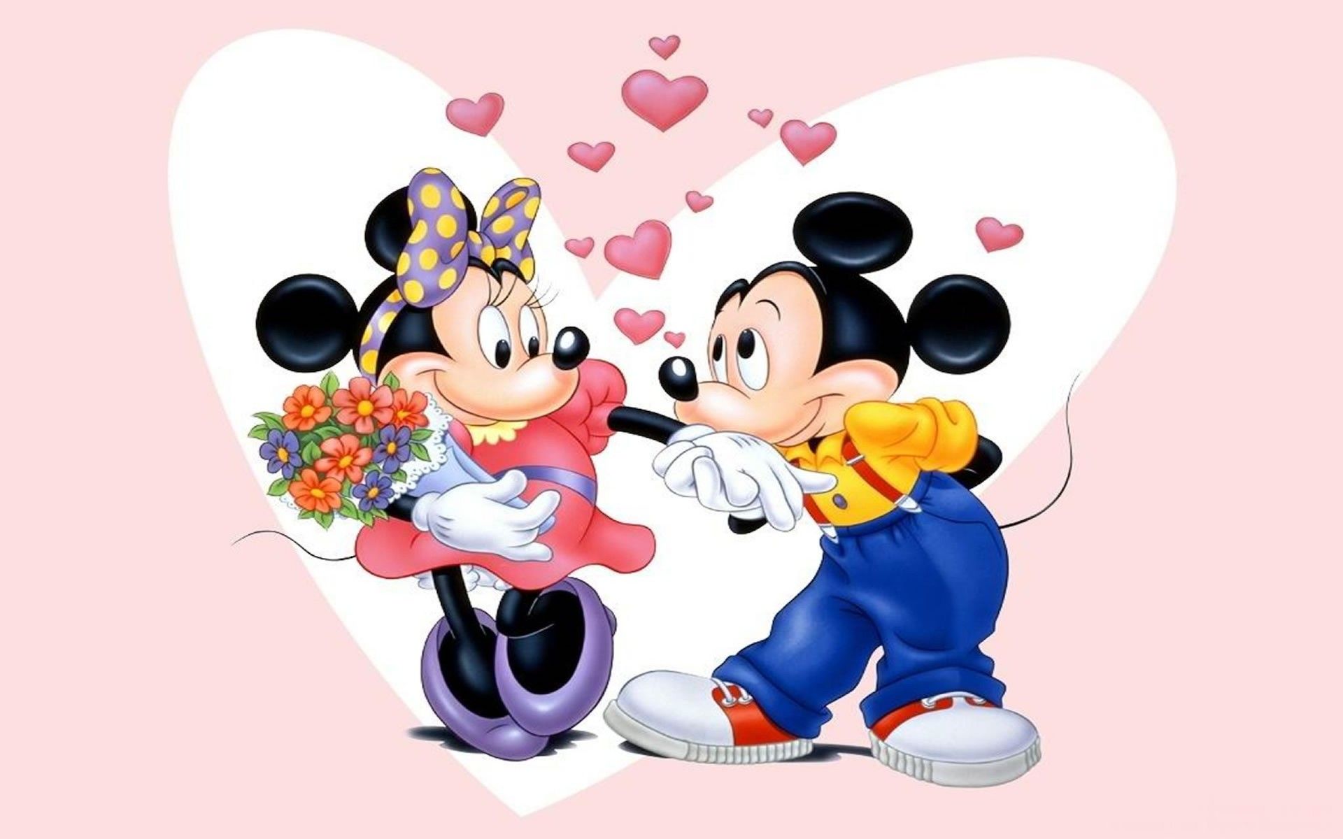 Mickey Mouse And Minnie In Love Wallpapers