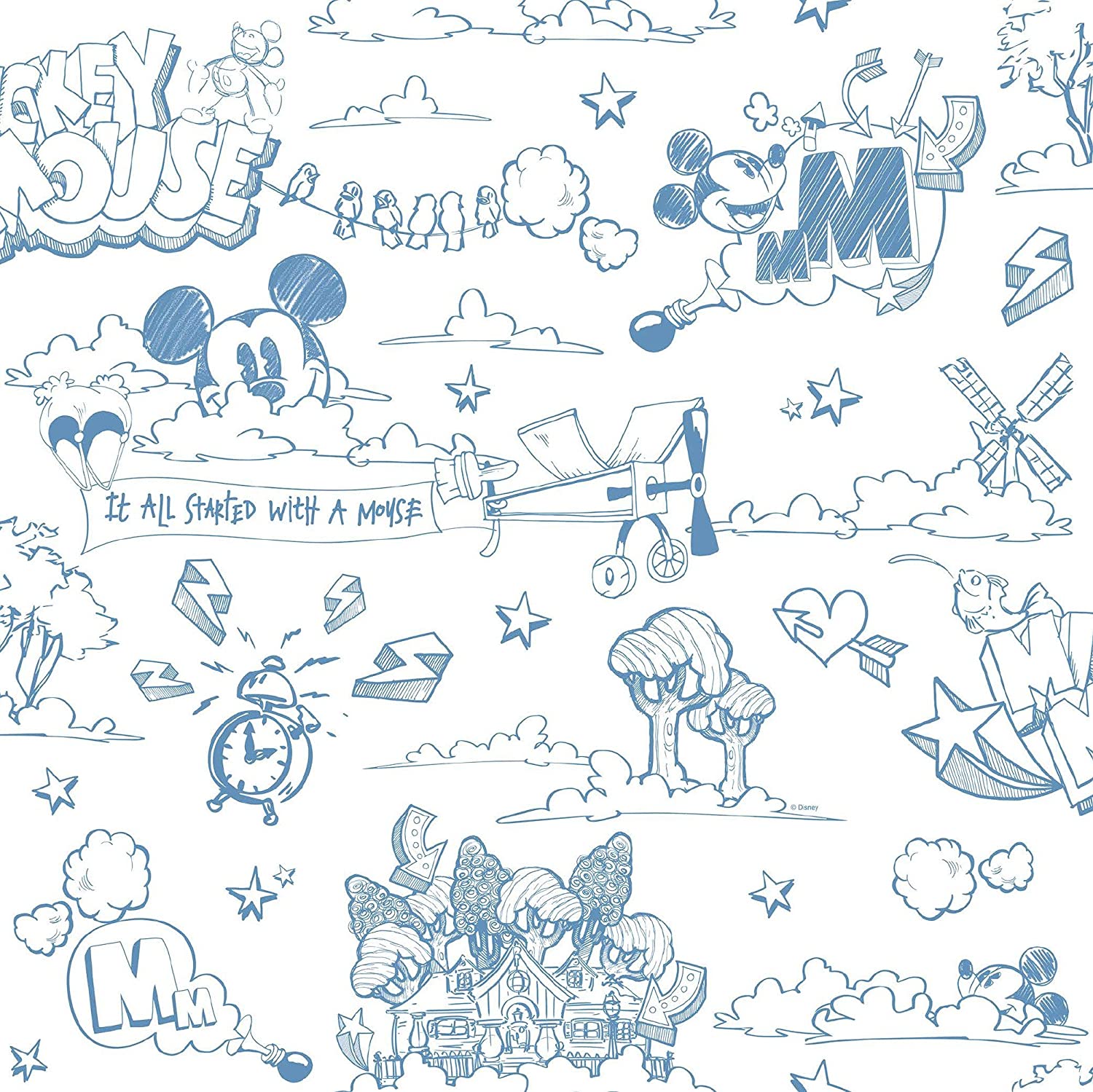 Mickey Mouse Head Pattern Wallpapers