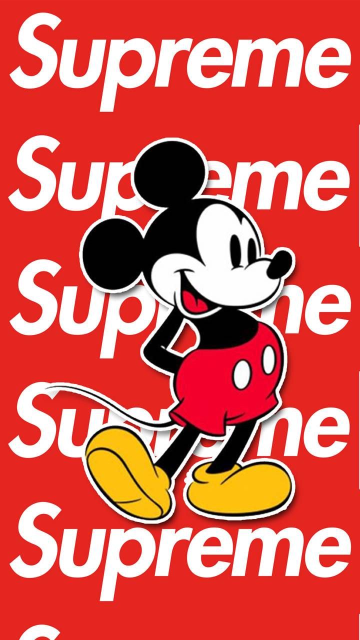 Mickey Mouse Supreme Iphone Wallpapers