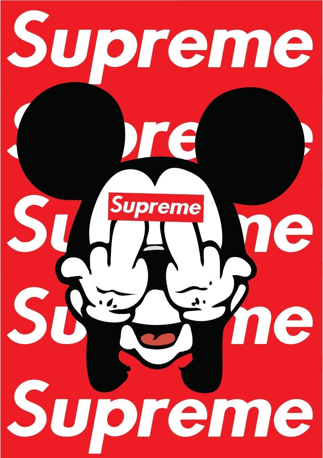 Mickey Mouse Supreme Iphone Wallpapers