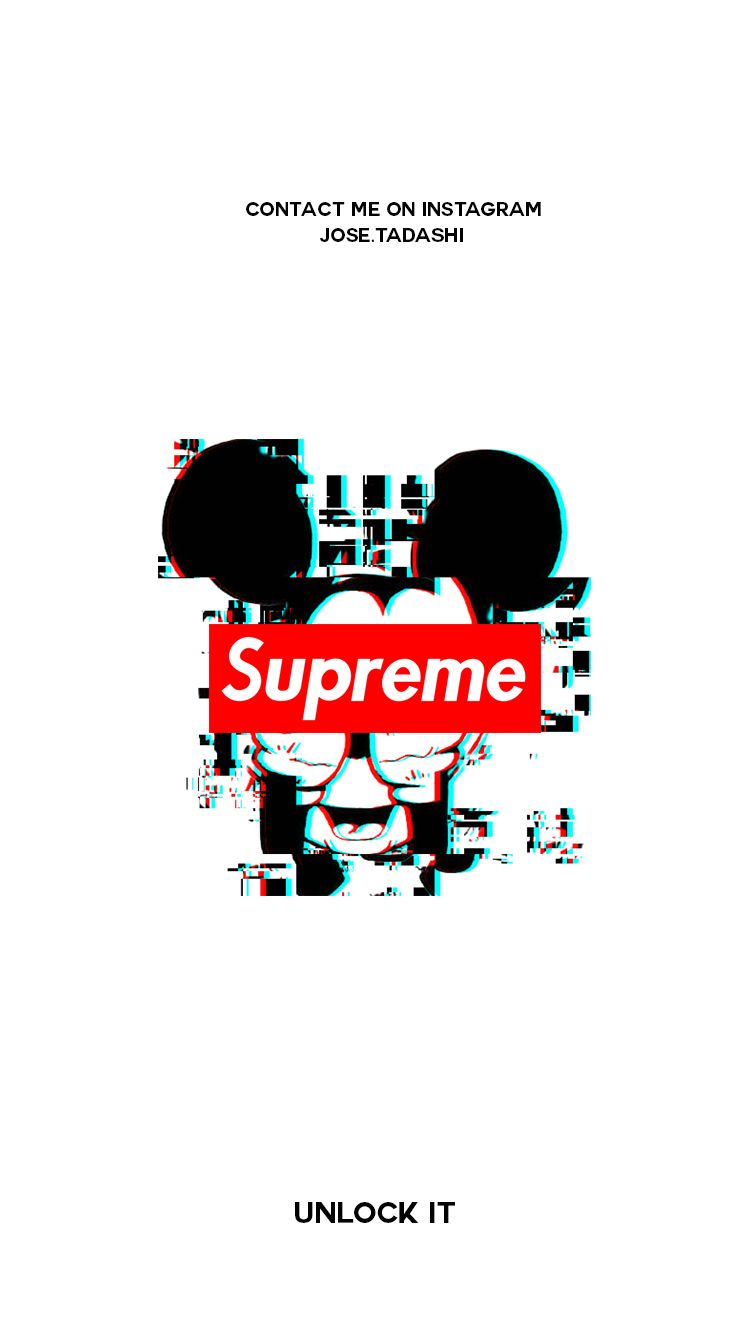 Mickey Mouse Supreme Iphone Wallpapers