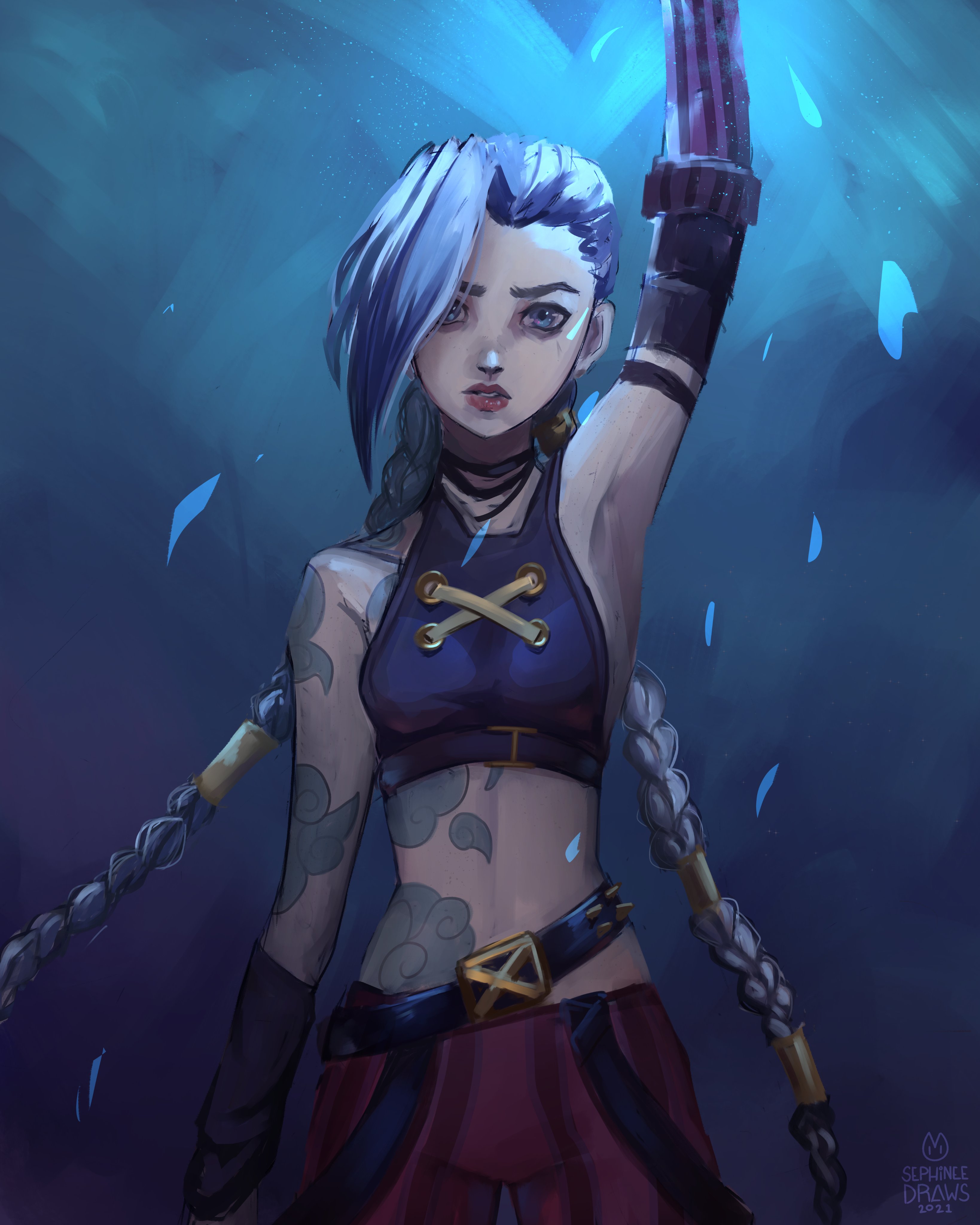 Arcane Hd Jinx Digital Art Wallpapers